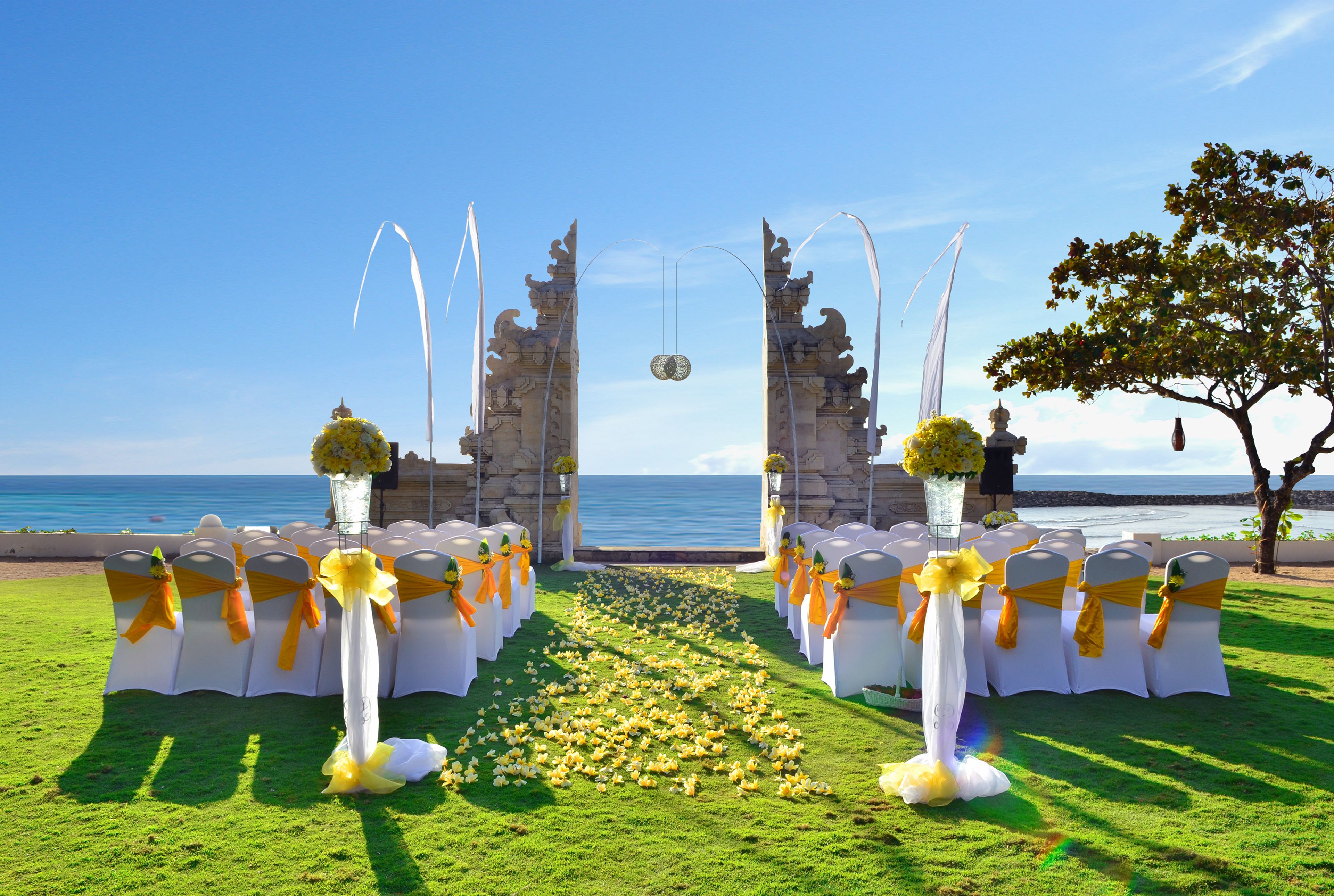 outdoor wedding area