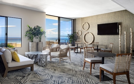 Reception. The Twin Fin Hotel
