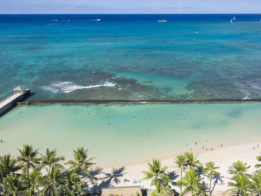Vue sur la plage/l’océan