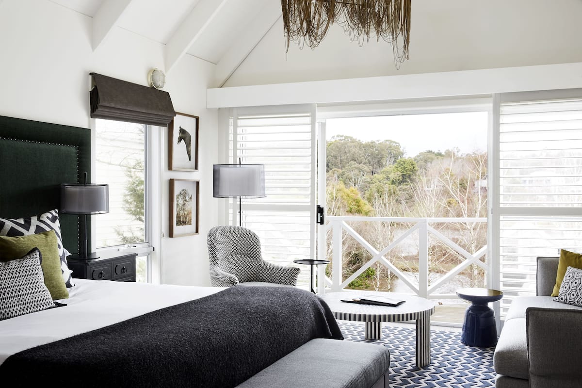 Waterfront Pool Studio | Egyptian cotton sheets, premium bedding, down duvets, pillow-top beds