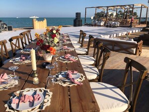 Outdoor wedding area