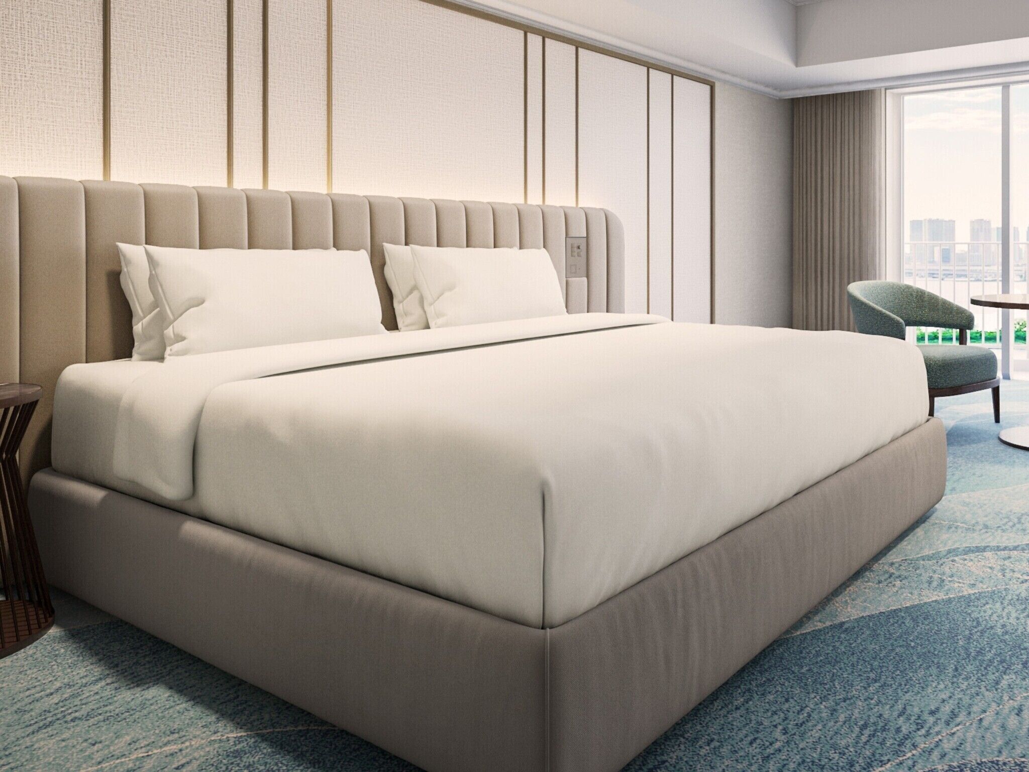 Deluxe-huone, 1 suuri parisänky (Plus) | Untuvapeitot, tallelokero huoneessa, työpöytä, pimennysverhot