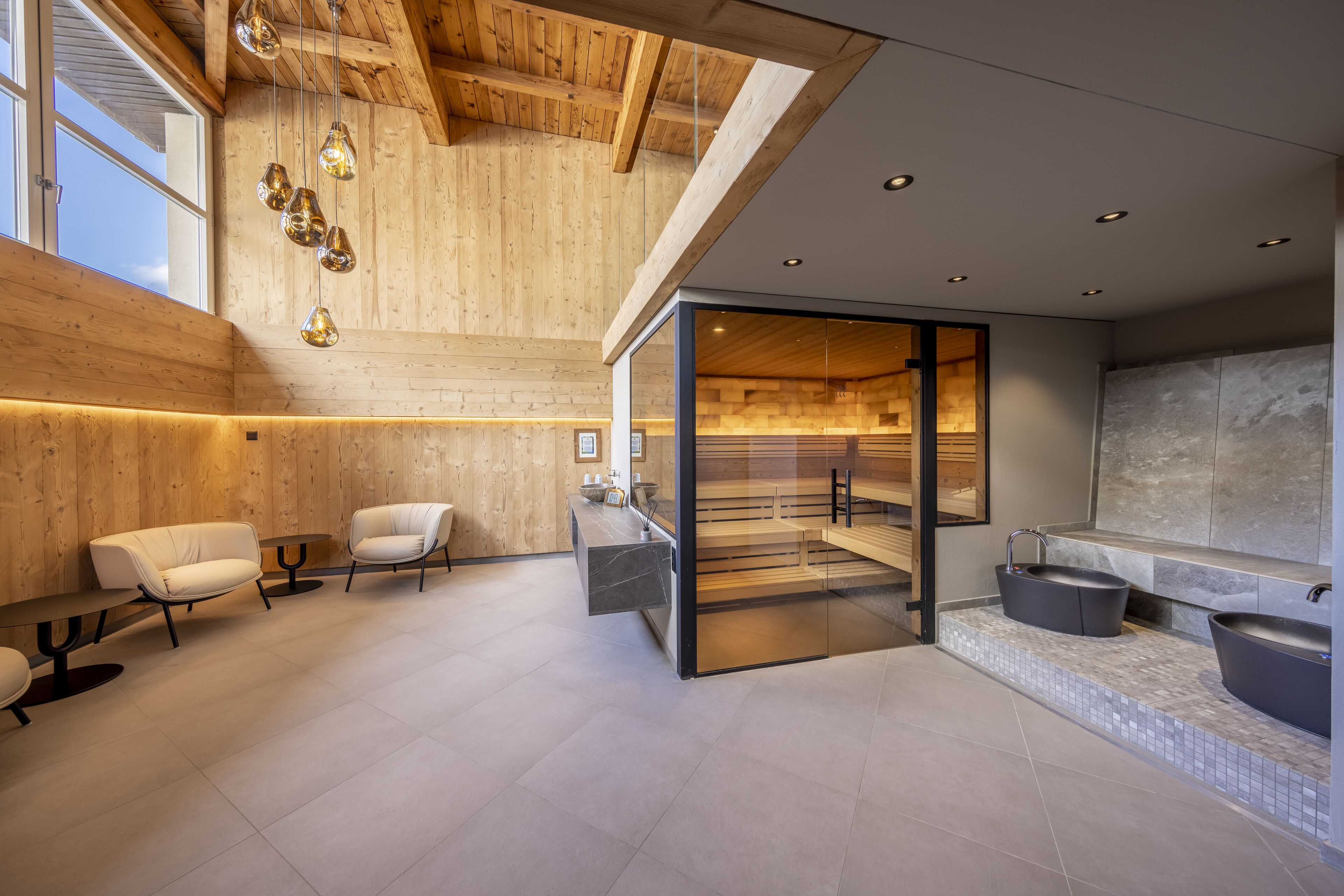 sauna, steam room