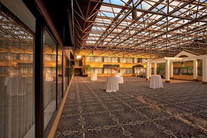 Outdoor banquet area