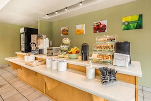 Free daily self-serve breakfast