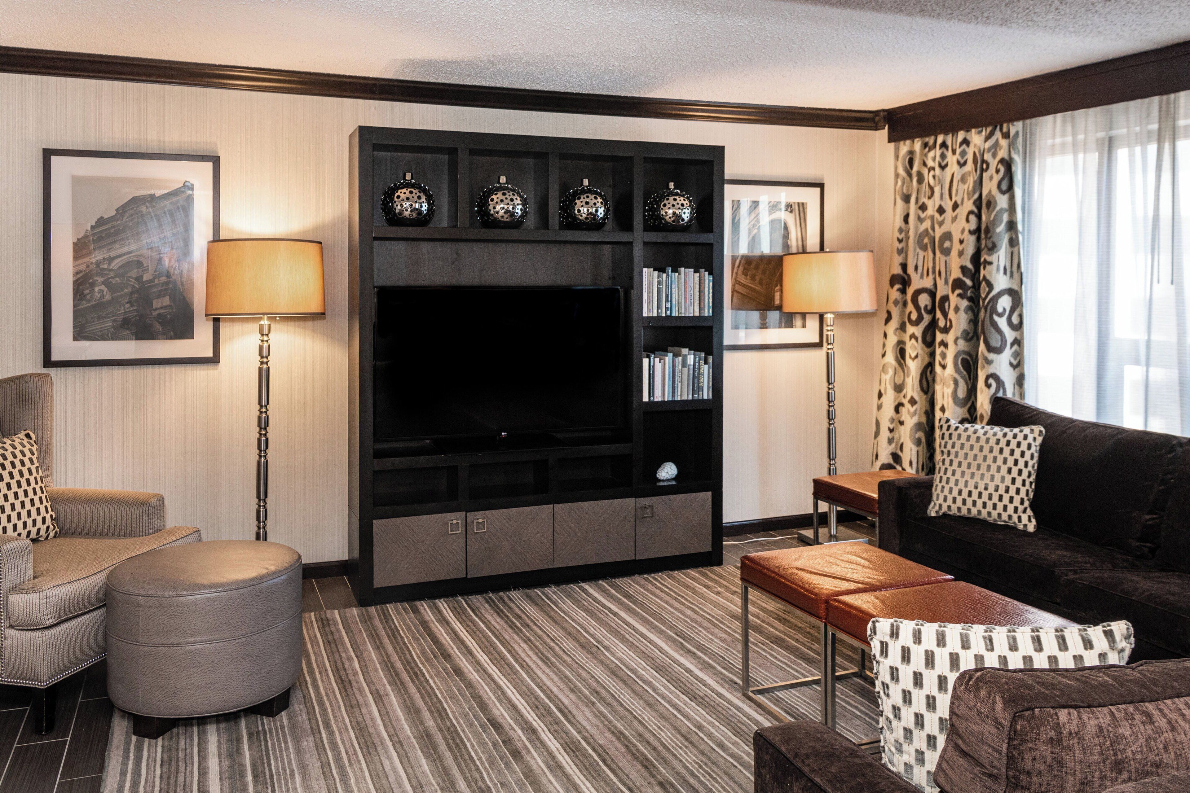 42-inch lcd tv with cable channels, tv, ipod dock