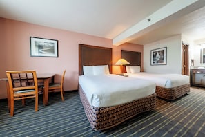 Room, 2 Queen Beds, Non Smoking | 1 bedroom, premium bedding, desk, iron/ironing board