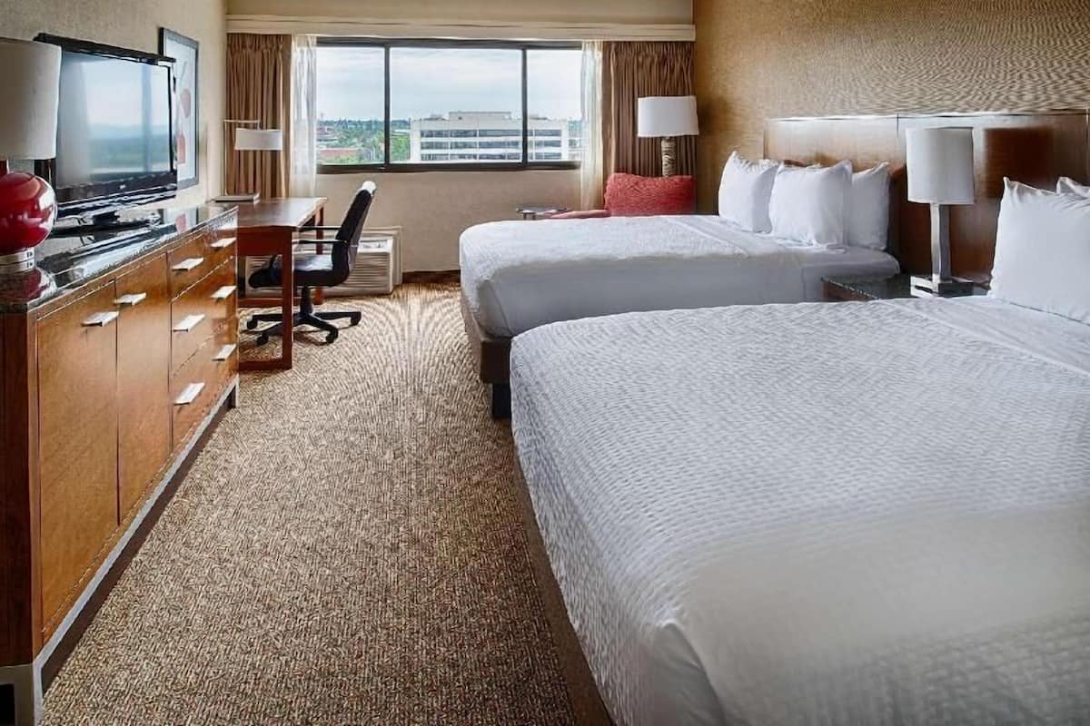 Premium bedding, down comforters, pillowtop beds, desk