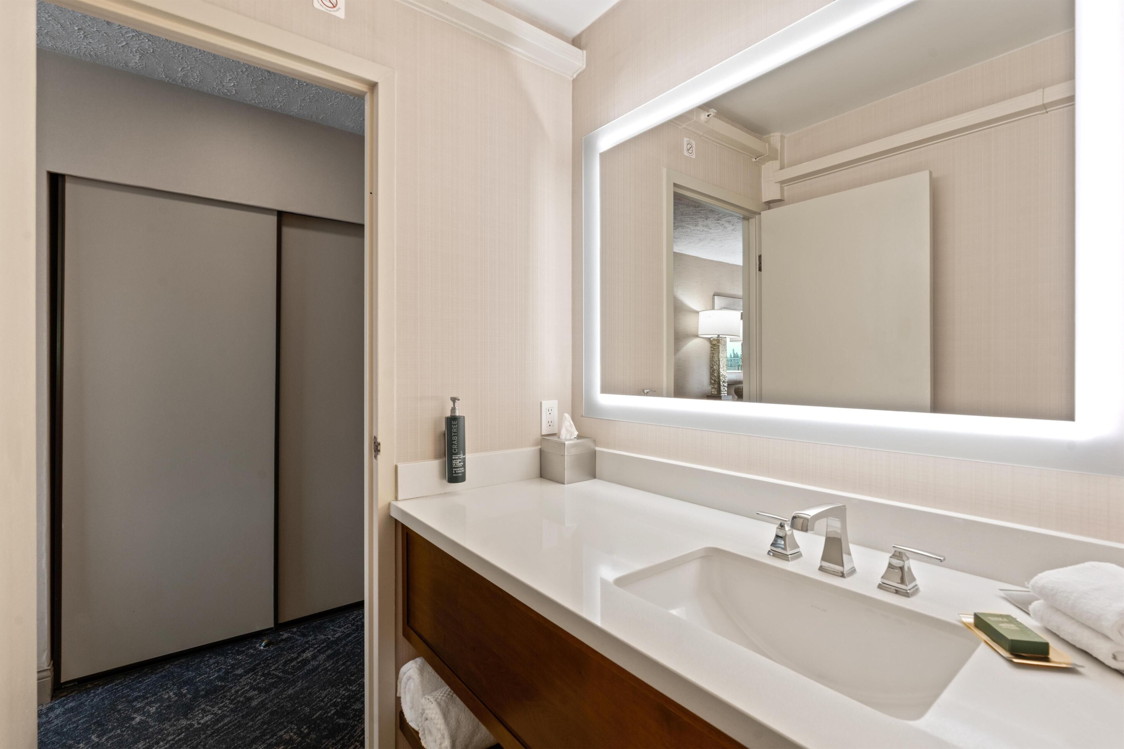 Premium bedding, down comforters, pillowtop beds, desk