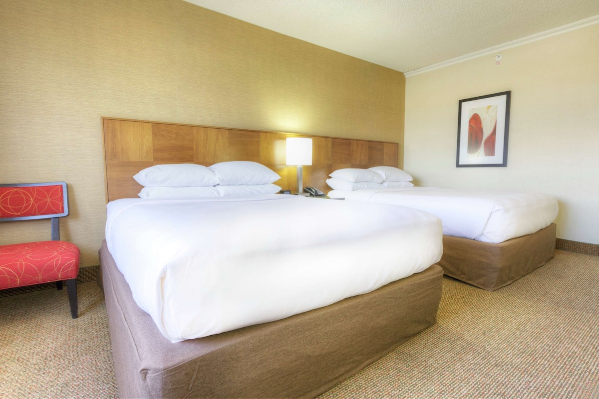 Premium bedding, down comforters, pillowtop beds, desk