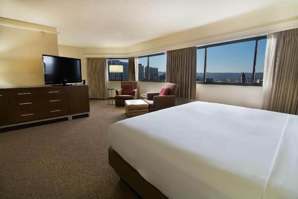 Premium bedding, down comforters, pillowtop beds, desk