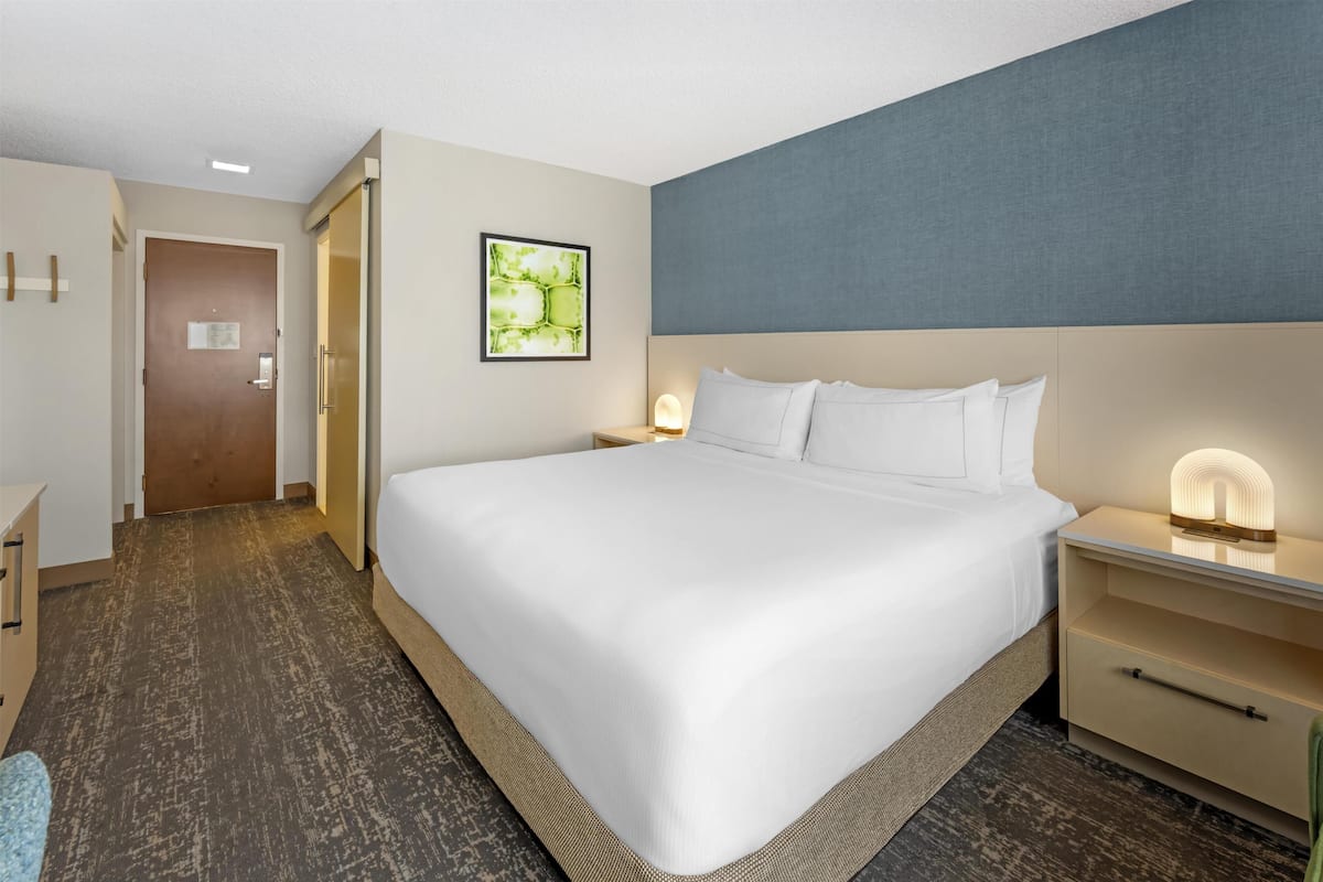 Premium bedding, down duvets, pillow-top beds, desk