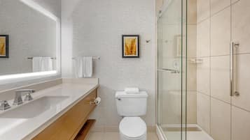 Kamar, 1 Tempat Tidur King, sudut | Shower kamar mandi