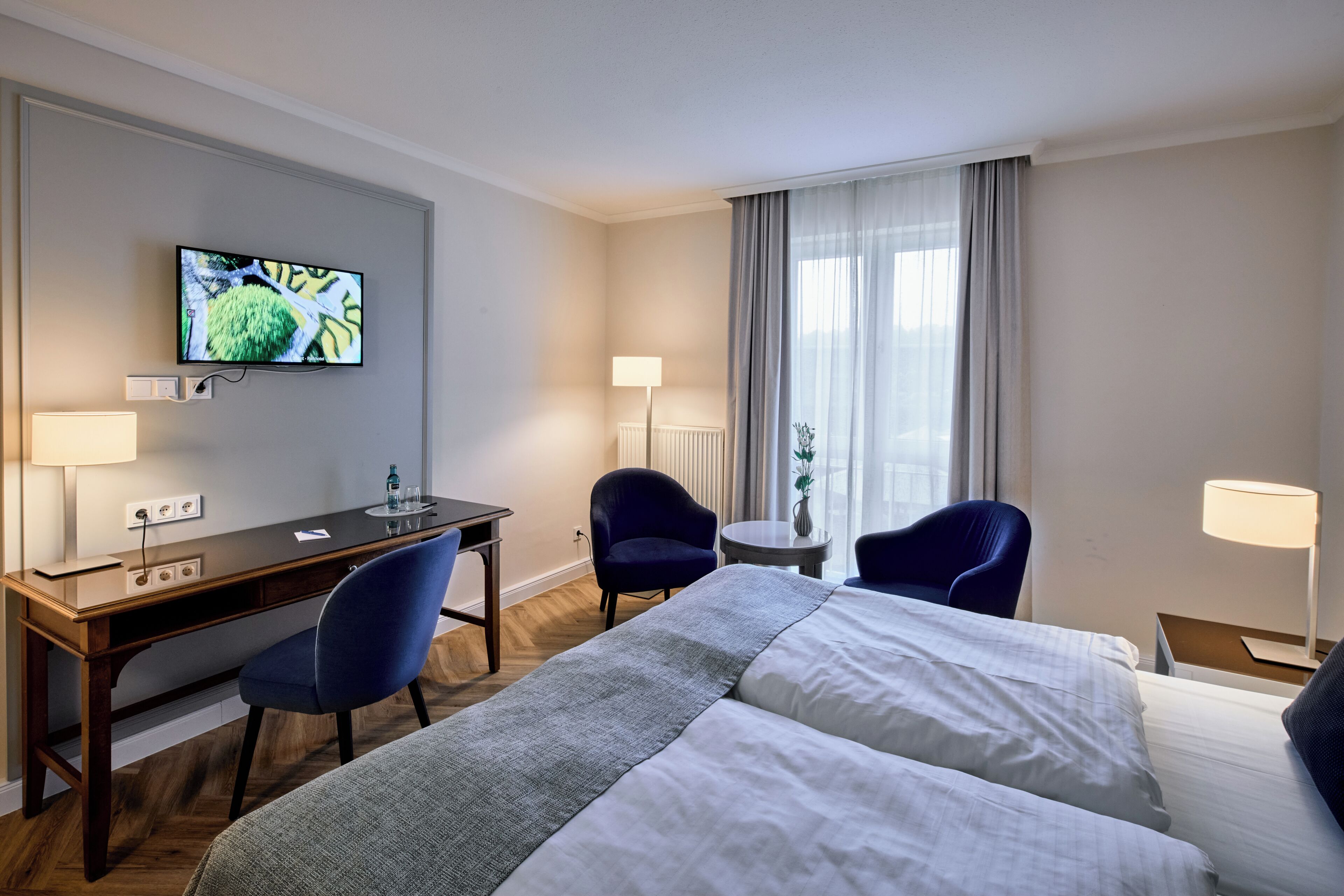 Comfort Double Room | Premium bedding, desk, laptop workspace, blackout drapes