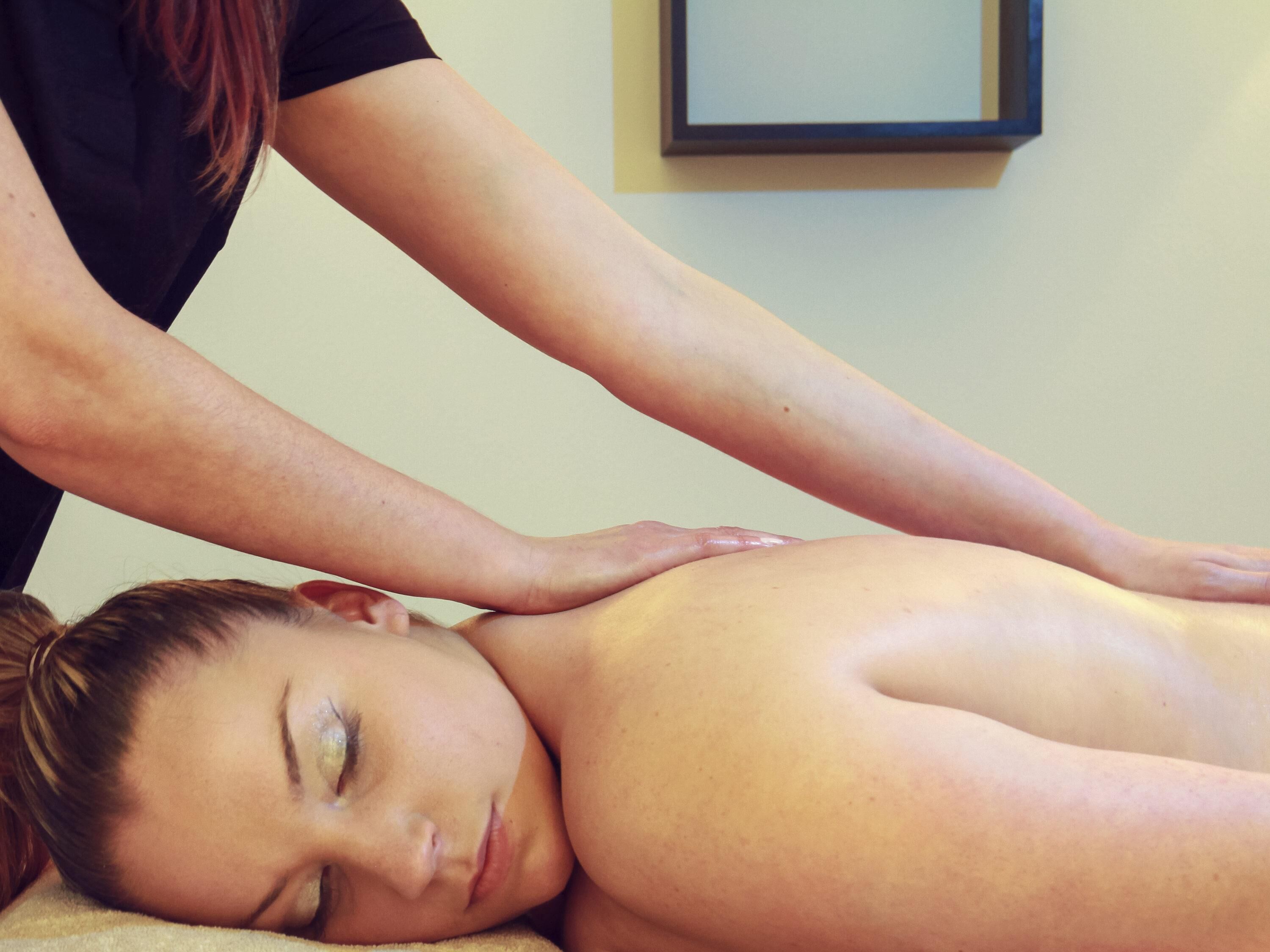 A person receiving a massage.