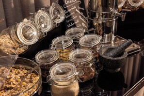 Daily buffet breakfast (EUR 18 per person)