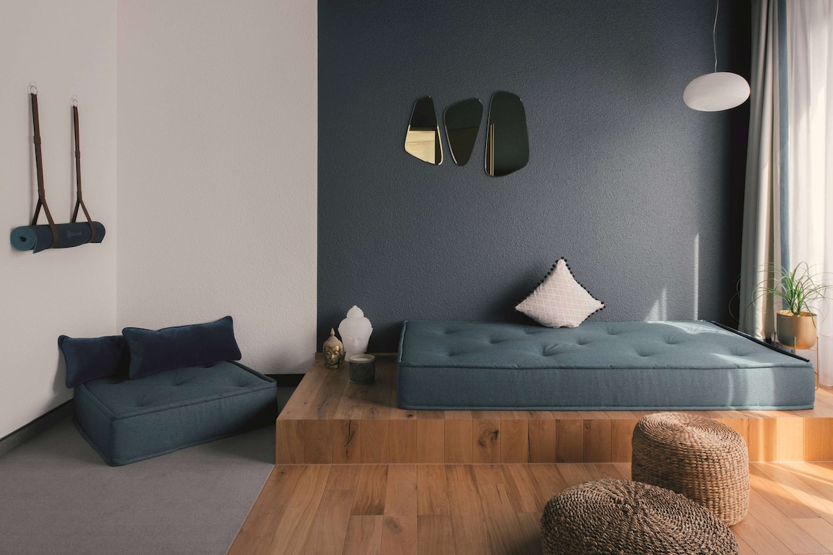 suite | desk, blackout curtains, soundproofing, iron/ironing board