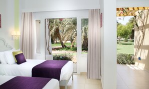 Standard-herbergi - 2 einbreið rúm - sjávarsýn | Míníbar, öryggishólf í herbergi, myrkratjöld/-gardínur