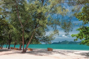 Private beach, beach massages