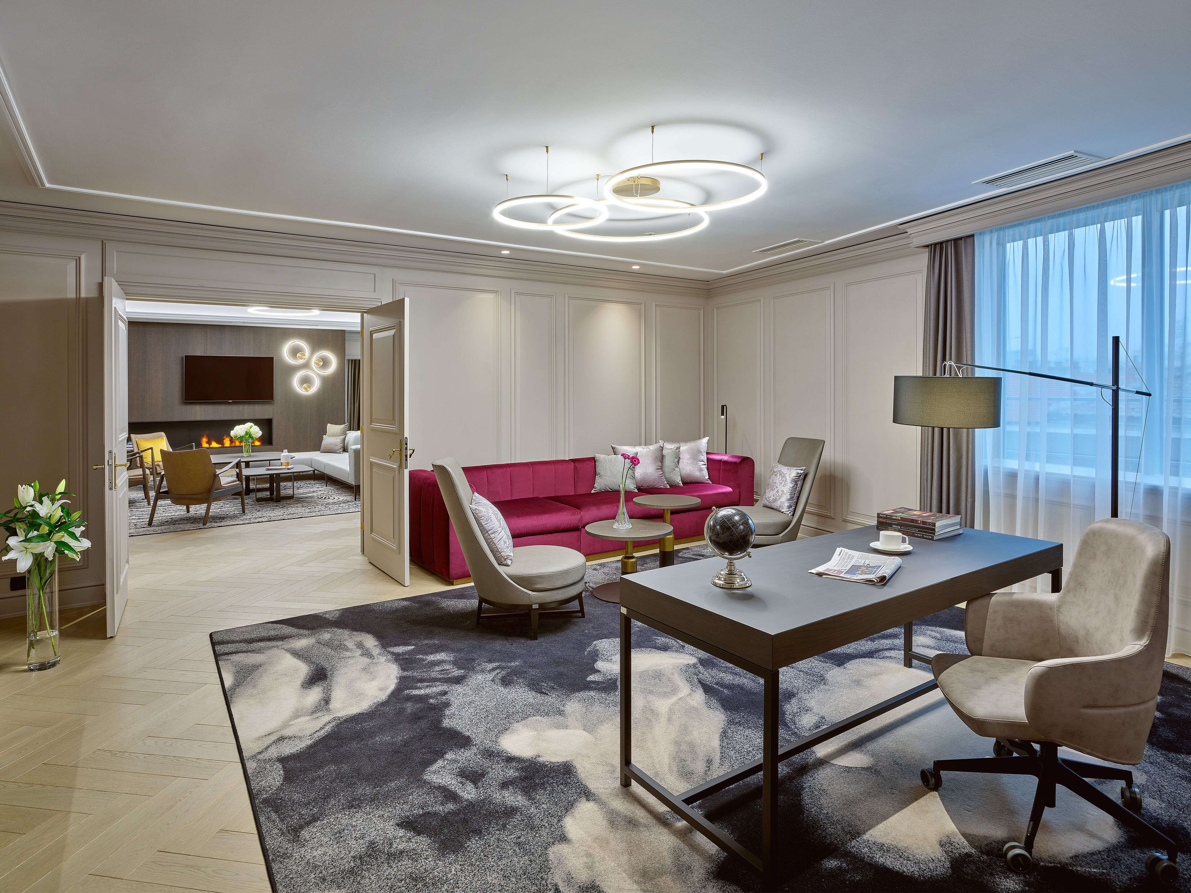 Presidential-Suite, 1 Schlafzimmer | Wohnbereich | Flachbildfernseher, Pay-TV