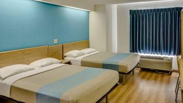 Desk, free WiFi, bed sheets