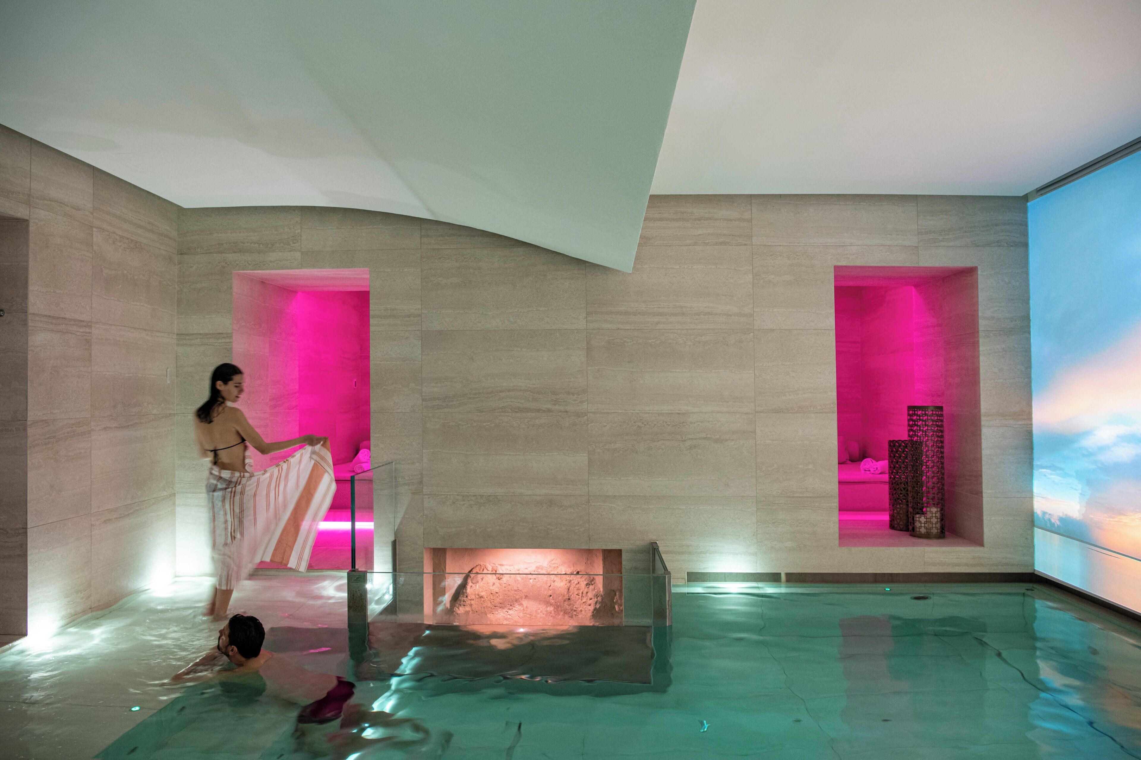 Behandelingskamers voor koppels, een Turks bad/hammam