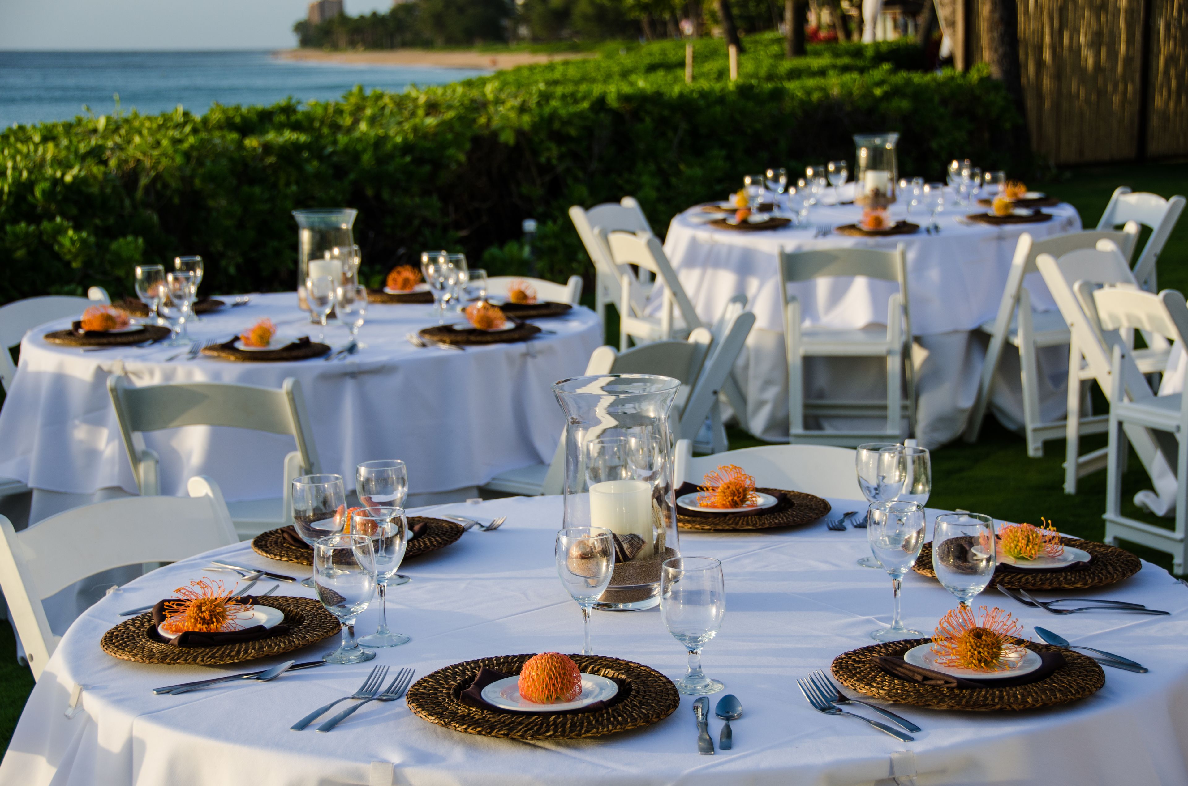 outdoor banquet area