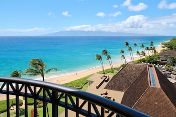 Hotel room view looking out at Royal Lahaina Resort & Bungalows
