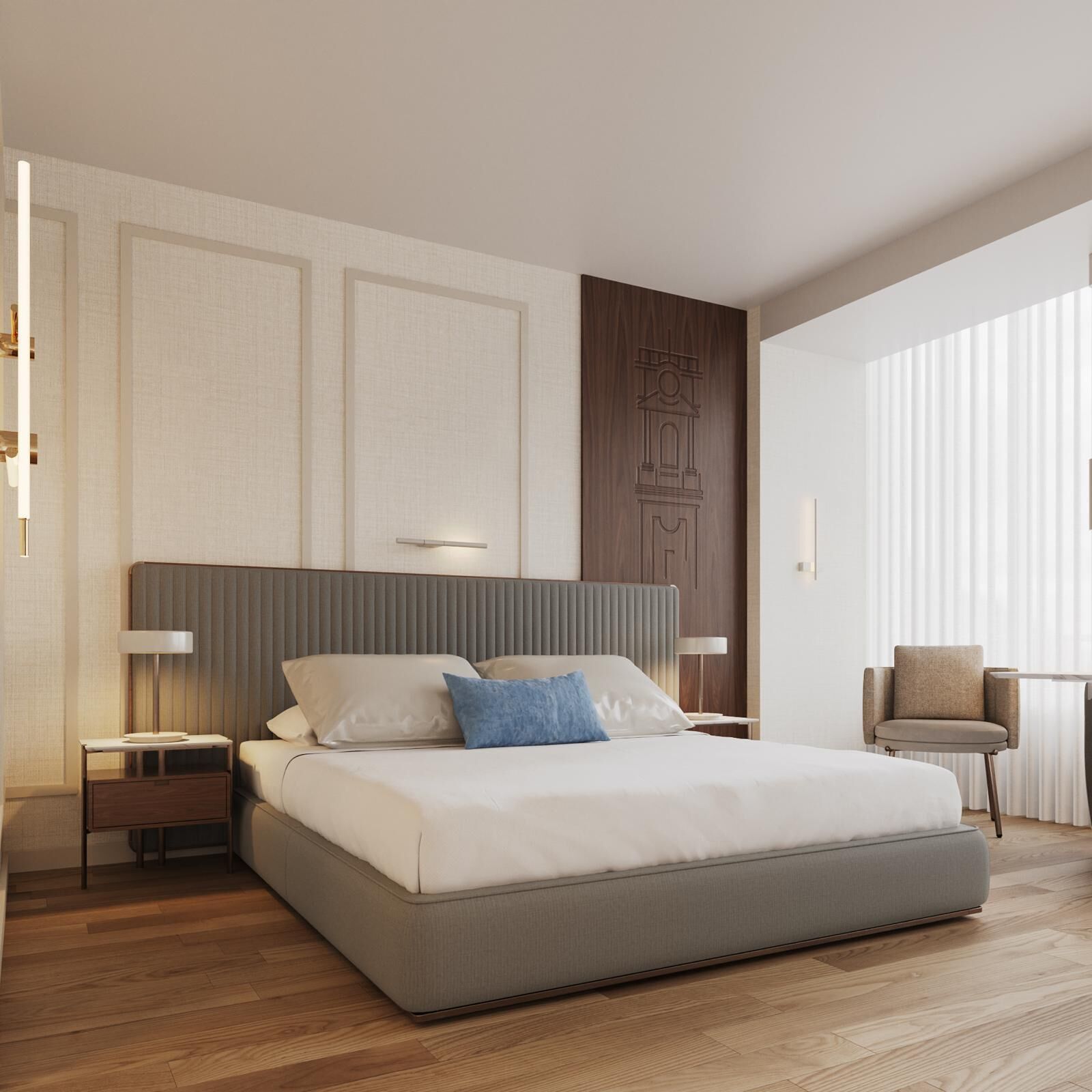 Minibar, caja de seguridad en la habitación y escritorio 