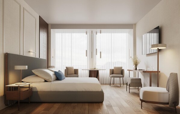 Minibar, caja de seguridad en la habitación y escritorio 