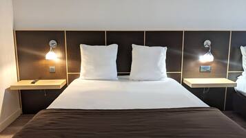 In-room safe, desk, laptop workspace, soundproofing