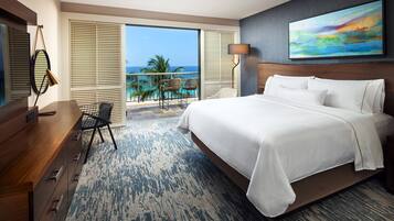 1 Bedroom Suite, 1 King, Balcony or Lanai, Ocean View | Premium bedding, pillowtop beds, in-room safe, desk