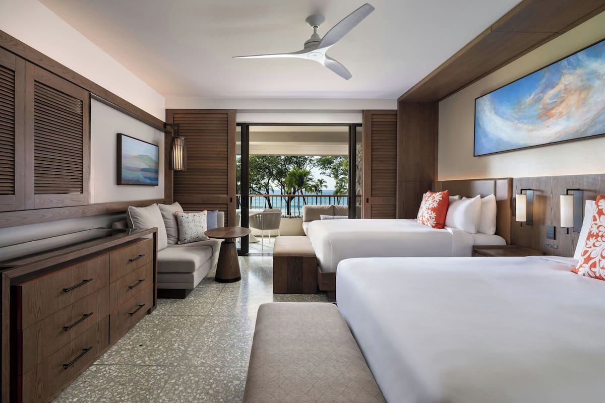 Room, 2 Queen Beds, Balcony, Beachfront (Newly Renovated) | Beach