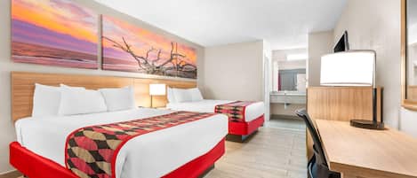 Room, 2 Queen Beds, Non Smoking | In-room safe, desk, iron/ironing board, free cots/infant beds