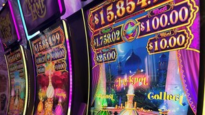 Slot machines with various denominations and a 'Jackpot Boost' feature. - Deadwood Gulch Resort, Trademark Collection by Wyndham (Deadwood)