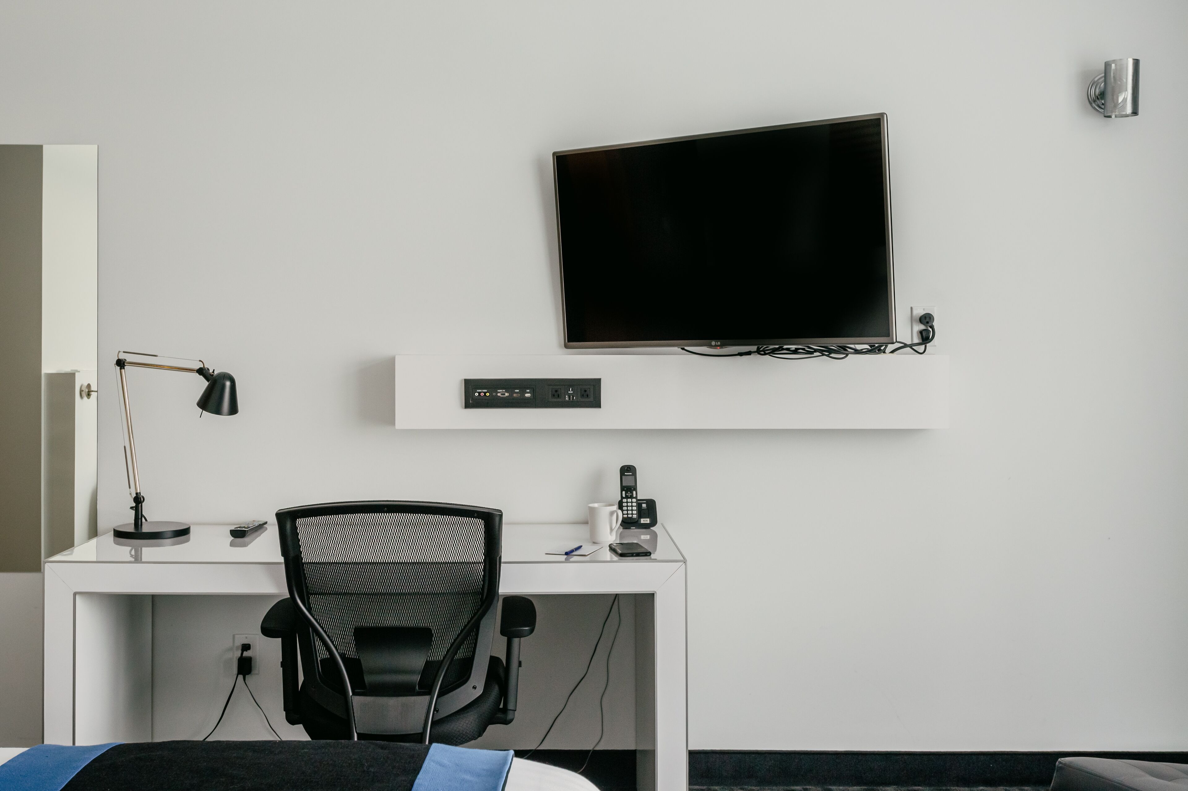 panoramic room, balcony, ocean view (1 king and 1 murphy double ) | premium bedding, desk, soundproofing, iron/ironing board