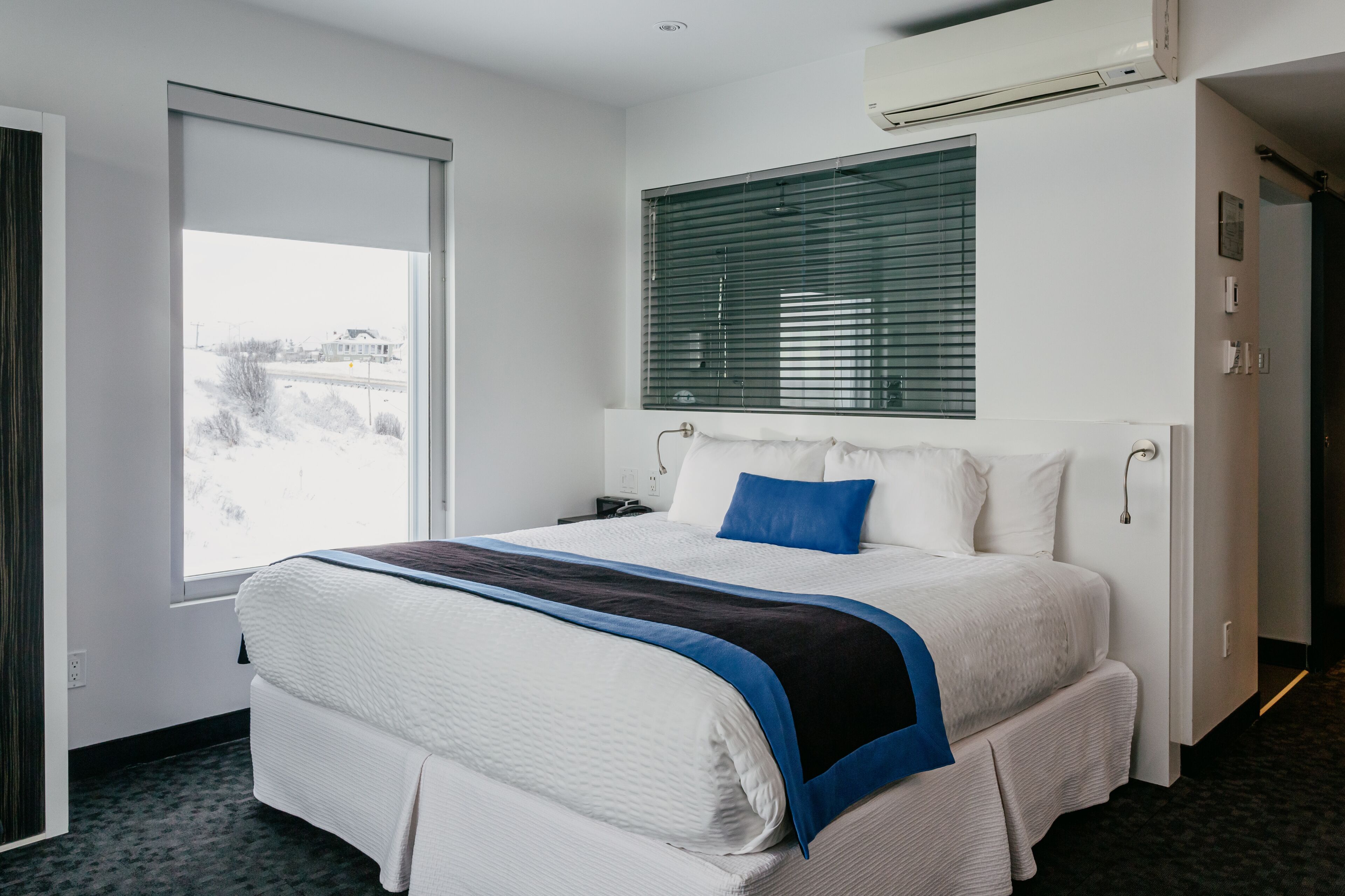 panoramic room, balcony, ocean view (1 king and 1 murphy double ) | premium bedding, desk, soundproofing, iron/ironing board