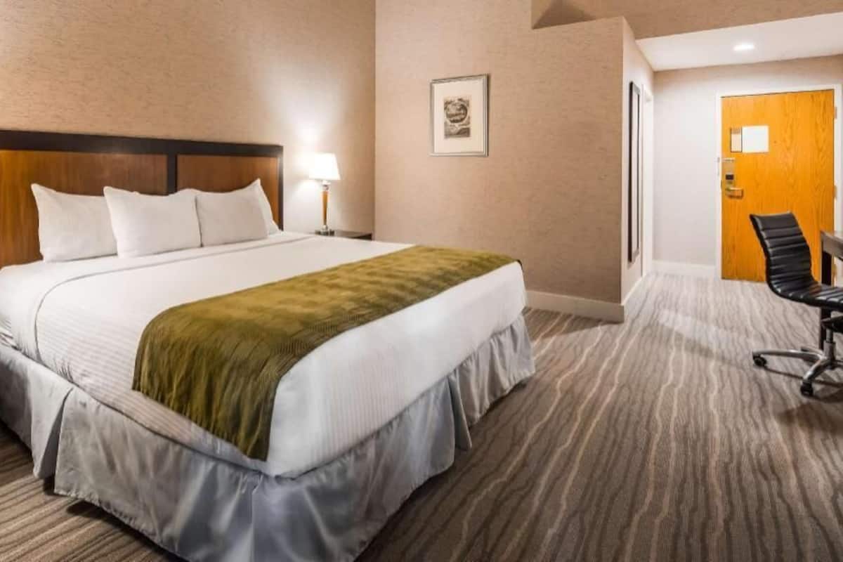 Premium bedding, pillowtop beds, in-room safe, blackout drapes