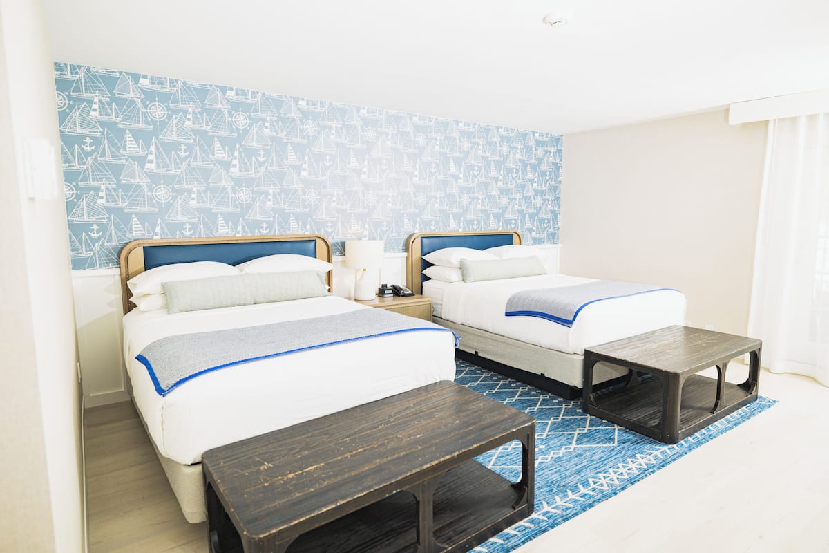 Standard Double Room, 2 Queen Beds, City View | Premium bedding, blackout drapes, iron/ironing board, free WiFi