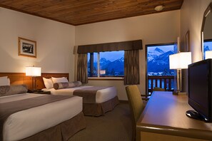 Hotel Room 2 Queen Beds | Desk, iron/ironing board, free WiFi, bed sheets - Rocky Mountain Ski Lodge (Canmore)