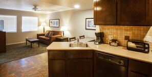 Suite, 2 Bedrooms (Resort) | Private kitchenette | Full-size fridge, microwave, stovetop, dishwasher