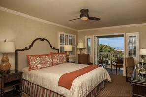 Deluxe Room, 1 King Bed, Fireplace | Premium bedding, in-room safe, desk, blackout drapes - Casa Munras Garden Hotel & Spa (Monterey)