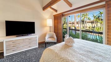 Standard Suite, 2 Queen Beds, Garden View | In-room safe, desk, iron/ironing board, free cots/infant beds