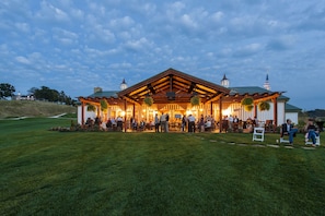 Outdoor banquet area