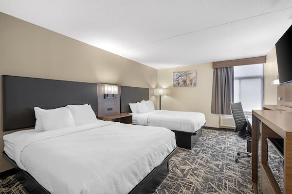 Standard Room, 2 Queen Beds, Non Smoking, Refrigerator & Microwave