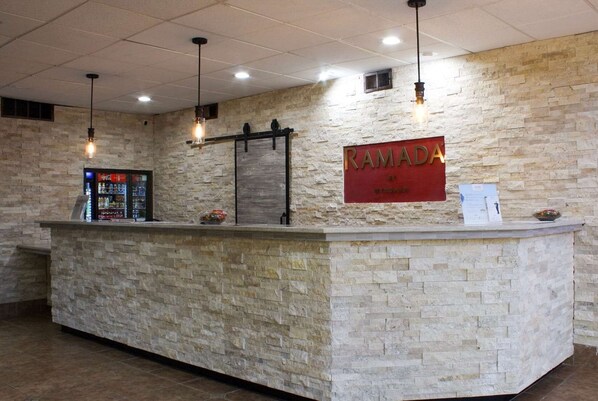 Welcome to Ramada by Wanda, where refreshments are always available at the reception desk.