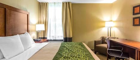 Egyptian cotton sheets, premium bedding, down comforters, desk