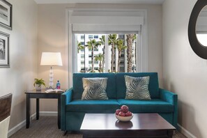 40-inch flat-screen TV with cable channels, TV, DVD player