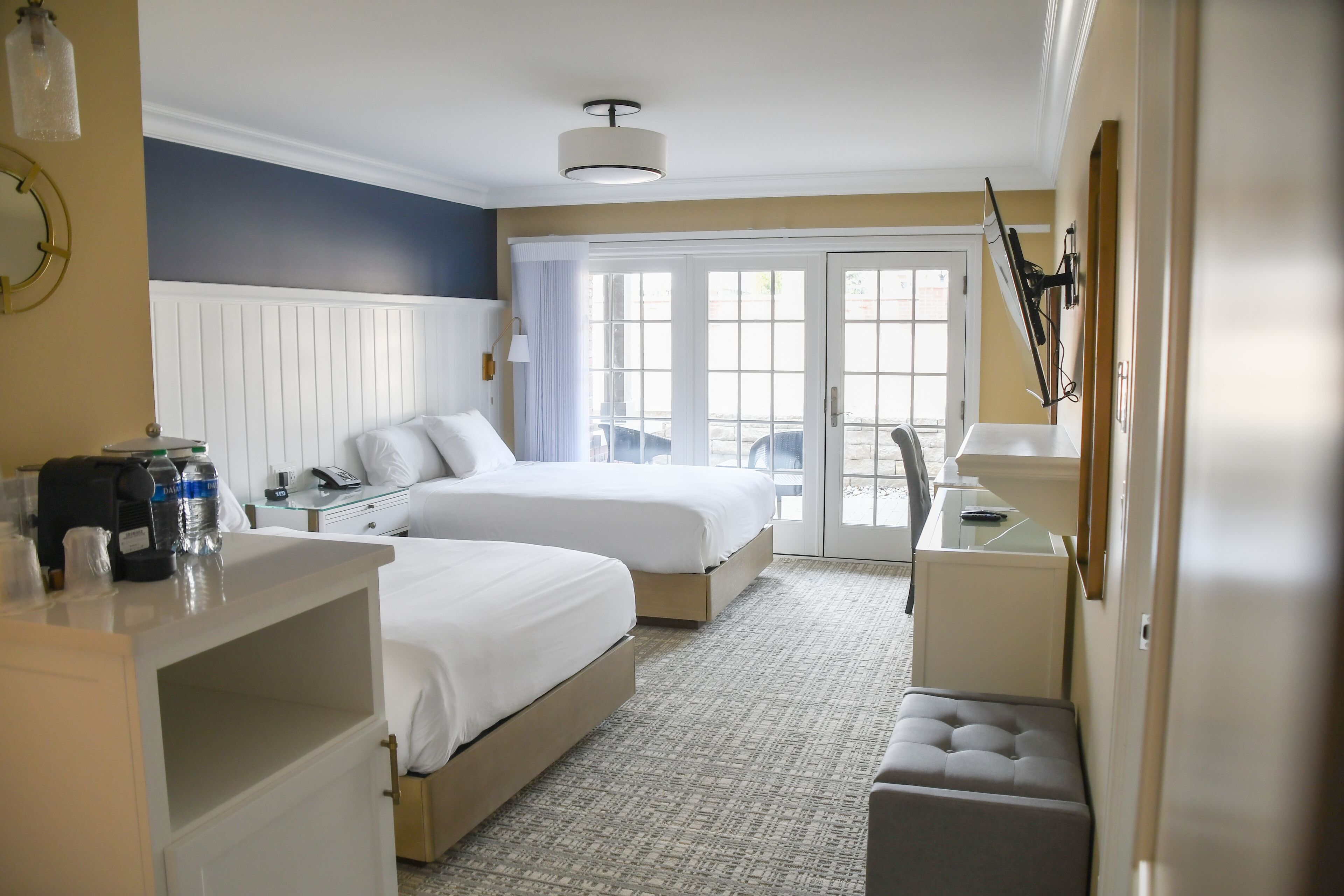 deluxe room, 2 queen beds | 1 bedroom, premium bedding, iron/ironing board, free wifi