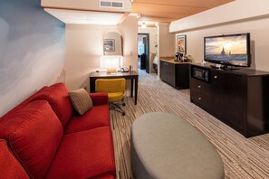 Standard Suite, 1 King Bed with Sofa bed, City View | Living area | 42-inch flat-screen TV with cable channels, TV, Netflix